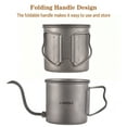 thumbnail image 4 of 400ml Pour Over Kettle Gooseneck Coffee Kettle Ti Folding Handle Water Kettle with Lid, 4 of 7