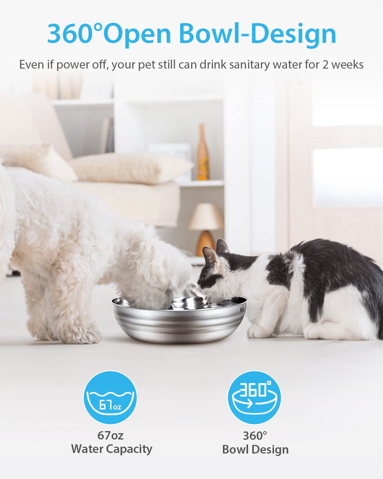 Cat Water Fountain Replacement Filters Include 8 Carbon Filters and 2 Foam Filters Suitable for HUICOCY Automatic Cat Drinking Fountains and Other Brand Cat Water Fountain Filters 