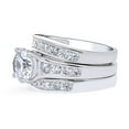 thumbnail image 3 of BERRICLE Sterling Silver Solitaire Wedding Engagement Rings 2.7 Carat Round Cut Cubic Zirconia CZ Ring Set for Women, Rhodium Plated Size 4, 3 of 20