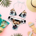 thumbnail image 6 of Pixel Dog Swimsuit Women Bikini Set with Detachable Sponge and Adjustable Strap, Two-Pack, Beach Pool Vacation., 6 of 6