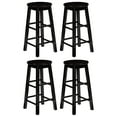 thumbnail image 2 of PJ Wood Classic Round Seat 29" Kitchen Counter Stools, Black (Set of 4), 2 of 6