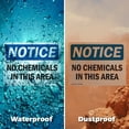 thumbnail image 6 of (2 Pack) No Chemicals In This Area OSHA Notice Sign 14 Inch X 10 Inch Indoor / Outdoor Rust-Free Aluminum Metal Signs for Workplace, Workshop, and Construction Site, Made in the USA, 6 of 8