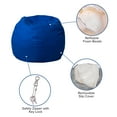 thumbnail image 6 of BizChair Small Solid Royal Blue Refillable Bean Bag Chair for Kids and Teens, 6 of 10