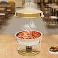 thumbnail image 2 of 9L Round Stainless Steel Chafing Dish Buffet Set Silver/Gold Chafing Dishes with Top Lid, 2 of 17