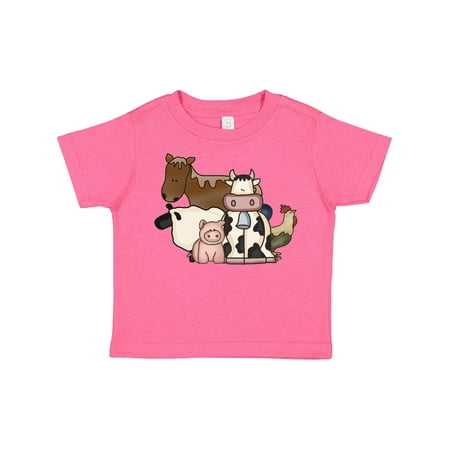 

Inktastic Cute Horse Sheep Cow Pig and Rooster Farm Animals Gift Toddler Boy or Toddler Girl T-Shirt