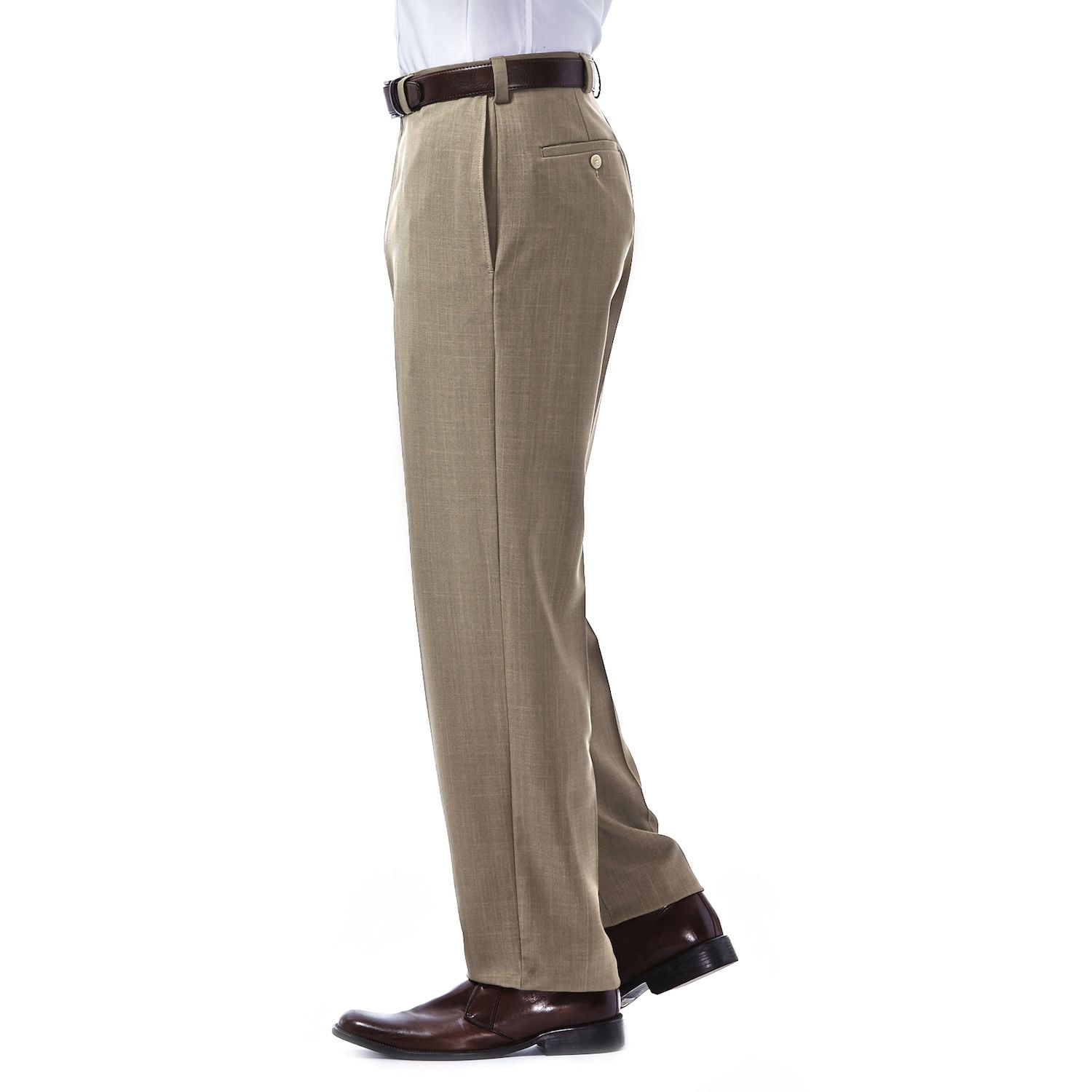 Haggar Men's E-CLO Stria Flat Front Dress Pant Classic Fit HD00218