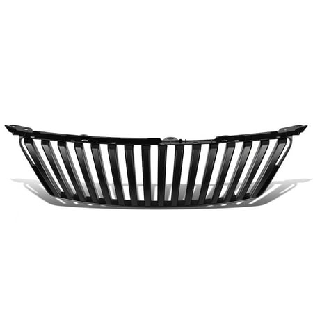 Black Vertical Grille - For 2006 to 2008 IS250 / 350 Badgeless Vertical Fence Front Upper Bumper Grille Guard (Satin Black) - XE20 2nd gen