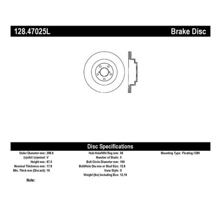 StopTech 06-07 WRX / 05-08 Subaru LGT Rear Drilled Left Rear Rotor Fits select: 2005 SUBARU LEGACY 2.5I, 2006 SUBARU IMPREZA WRX/LIMITED