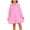 Pink, variant on XYAIYT Long Sleeve Dresses for Girls Solid Color Long Sleeve Knee Length Dress Comfy Lightweight Kids Clothes