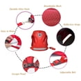 thumbnail image 3 of Dog Harness and Lead Set, Soft Mesh Padded Harness for Puppies and Cats, Reflective, Adjustable, Breathable Chest Harness for Walking, Running, Training （Red,S）, 3 of 7