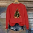 thumbnail image 6 of Busydd Christmas Shirts for Women Trendy Holiday Graphic Long Sleeve Sweatshirt for Women Comfy Cotton Round Neck Womens Sweatshirts M, 6 of 6