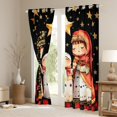 thumbnail image 3 of Manfei Merry Xmas Black Out Curtains,Cartoon Girls Curtains Pack of 2 (42x63 Each),Happy New Year Bedroom Curtains For Teens,Ultra Soft Home Decor, 3 of 6