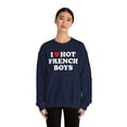 thumbnail image 4 of French France Wife Girlfriend Husband Sweatshirt Gifts Crew Neck Shirt Long, 4 of 5
