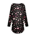 thumbnail image 5 of Resicozy Valentines Shirts For Women Long Sleeve Shirt Valentine Day Crewneck Top 2026 Love Heart Printed Graphic Pullover Black L, 5 of 5