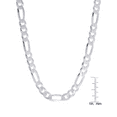thumbnail image 2 of Sterling Silver 8.3mm Diamond Cut Flat Figaro Necklace 22 inches, 2 of 4