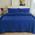 thumbnail image 2 of Mocassi Soft Soft 4-Piece Sheet Set - Deep Pocket Fitted Sheet, Soft, Cozy, Warm and Anti-Pill Flannel Sheets - Full, Royal Blue, 2 of 4