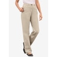 thumbnail image 2 of Woman Within Plus Size Petite Perfect Back-Elastic Gap-Free Straight-Leg Cotton Jeans, 2 of 6