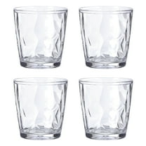 Uxcell 7oz Acrylic Drinking Glasses, 4Pack Plastic Reusable Tumblers Drinkware for Home Outdoors, Transparent