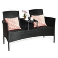 thumbnail image 6 of Wicker Patio Conversation Set with Table - Outdoor Furniture with Cushions, Weather Resistant PE Rattan, Modern Design for Backyard, Porch, Balcony, 6 of 9