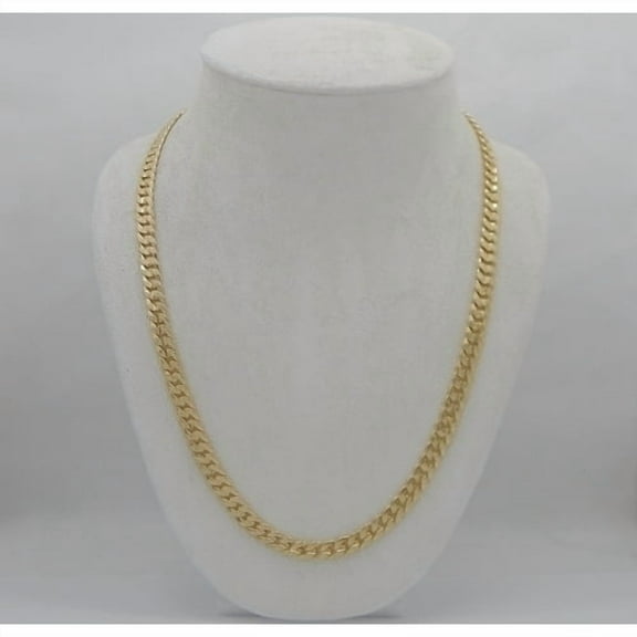 14K Gold Filled Mate Finish Cuban Chain 24" unisex