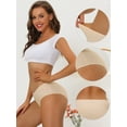 thumbnail image 3 of DARING DIVA Women's No Show Elastic Waist Brief Panties Breathable M Beige, 3 of 6