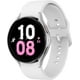 thumbnail image 1 of SAMSUNG Galaxy Watch 5 40mm Bluetooth Smartwatch con Cuerpo, Salud, Fitness y sueño, Vidrio de Zafiro, Seguimiento GPS Mejorado, Bisel Plateado con Banda Blanca (Reacondicionado), 1 of 5