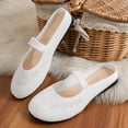 thumbnail image 5 of Miluxas Women's Ballet Shoes Comfortable Slip on Round Toe Flat Casual Shoes for Walking, Driving, Dressy White 9.5(43), 5 of 9