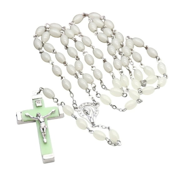 Luminous Rosary Beads Rosary Necklaces Catholic Prayer Cross Crucifix Pendants