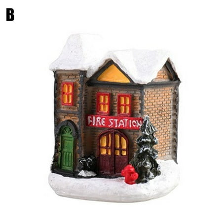 

Brightness LED Light Up Small Village House Scene Christmas Decor Ornament