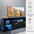 thumbnail image 4 of SESSLIFE TV Console Table for 70 Inch TV, Large Television Stand with 16 LED Lights, TV Cabinet with Storage and 2 Drawers, TV Cabinet for Living Room, Bedroom, 4 of 12