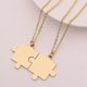 thumbnail image 4 of Couples Jigsaw Necklaces 2pcs/Set For Women Lover s Gold And Black Silver Color Puzzle Pendant Love Necklace Jewelry Gift, 4 of 5