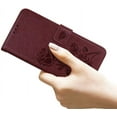 thumbnail image 4 of Phone Case for Samsung Galaxy A22 4G (Not 5G), Rose Flower Flip Leather Cover with Credit Card Holder Cash Pockets [Wrist Strap][Kickstand] Wallet Case for Samsung Galaxy A22 4G RS Brown, 4 of 14