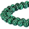 thumbnail image 4 of Cuentas de malaquita verde de 10 mm, cuentas sueltas de piedra, cuentas redondas de piedras preciosas, cuentas curativas de energía para hacer joyas DIY, aproximadamente 15,5 pulgadas. MFZFUKR LRWJ325, 4 of 9