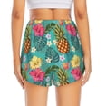 thumbnail image 3 of Picia Pineapple Pattern Women's 2 in 1 Athletic Running Shorts High Waisted Workout Casual Gym Sweat Shorts with Comfy Liner Zipper Pockets-Medium, 3 of 9