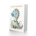 thumbnail image 2 of Birthday Card Cute Blue Dinosaur Cartoon Drawing Fun Kids Child For Son Daughter Girl Boy Happy Card, 2 of 3