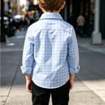thumbnail image 4 of Taqqpue Toddler Boys Long Sleeve Button Down Shirts Plaid Casual Plus Size Blouse Tops,Loose Fit Fall Winter OverSize Jacket Shirts for Boys 1-5 Years, 4 of 9