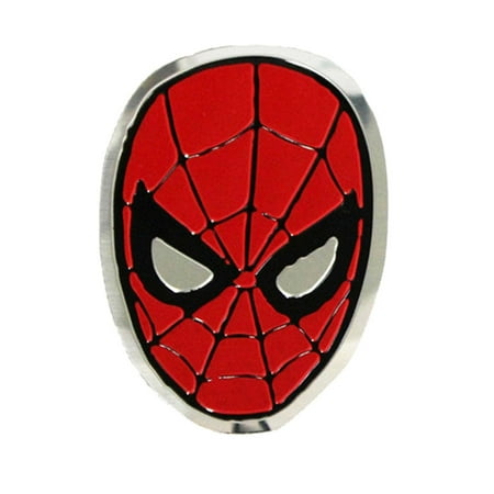 - Officially Licensed, Spiderman Spidey Head Metal Sticker, 5cm, Silver