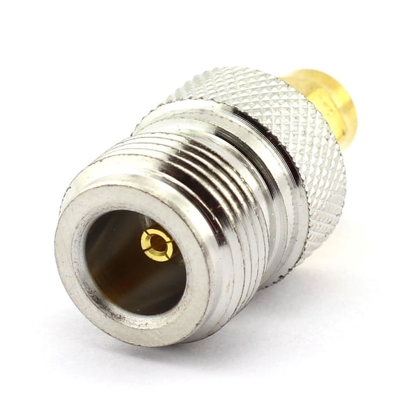 DGZZI Paquete de 2 adaptadores coaxiales N hembra a SMA macho RF N a conector jack coaxial SMA
