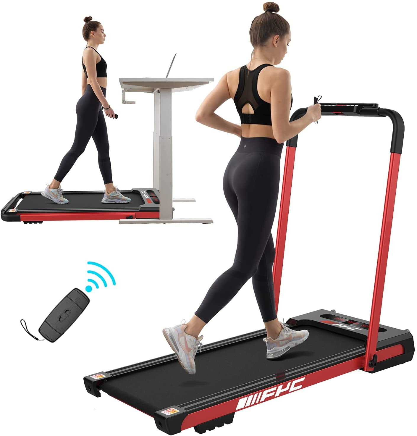 Details about   2-in-1 Under-Desk Treadmill  Electric Folding Running Machine Installation-Free 