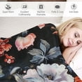 thumbnail image 3 of Fenyluxe  Throw Blanket Flannel Blanket for Bed Couch Sofa Chair Aesthetic Cute Soft Warm for Girls Women Flower Floral Fruit-Rose Floral 60x80in, 3 of 6