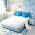 thumbnail image 3 of Manfei Cartoon Dreamy Bow 7-Piece King Bedding,Blue Princess Bowknot King Bed in a Bag,Reversible, 3 of 7