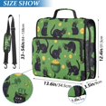 thumbnail image 3 of Haosy 3 Ring Zipper Binder with Shoulder Strap Waterproof Trapper Keeper 2 Inch D-Ring 500 Sheets Capacity, Lucky Black Cat Gold Coin, 3 of 8