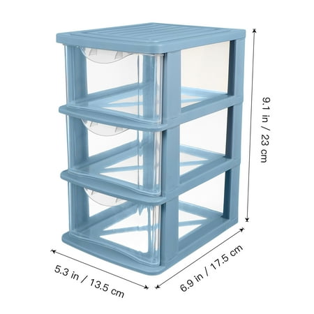 PAMINGONO Plastic Small Storage Drawer Organizer with Multiple Compartments for Home Office Desk and Craft Supplies