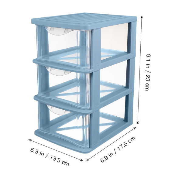 OFFIGAM Plastic Drawer Style Storage Organizer for Pens, Makeup, Jewelry, and Office Supplies, Multi-Compartment