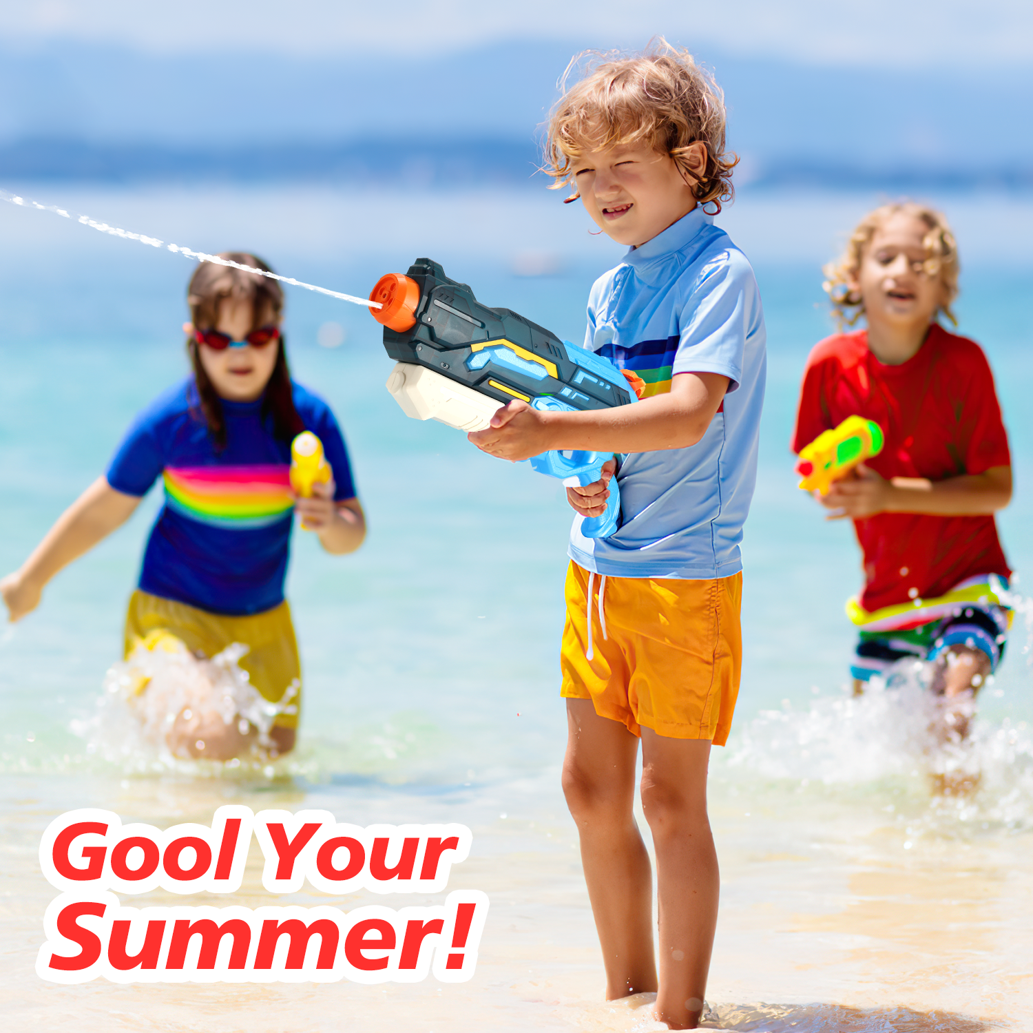 Henotian Water Guns for Kids - 1200cc 2 Pack Super Soaker Water Gun, Water Blaster Leakproof Pool Water Blaster Squirt Blaster for Kids, Adults, Summer Outdoor Toys for Kids
