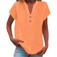 thumbnail image 6 of Weikingp Tops For Women Trendy Summer Shirts For Women Womens Basic Tee Shirts Short Sleeve Shirts For Women Going Out Tops For Women Orange L, 6 of 8