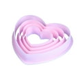 thumbnail image 1 of 4pcs Plastic Heart Pattern Cutting Dies Mold Set Cookie Moulds Set Cake Cutters Baking Tools, 1 of 8