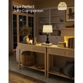 thumbnail image 3 of ccca Table Console, Table d'Entrée Boho, derrière Canapé avec Étagère de Rangement Ouverte, Coins Arrondis, Chêne Beige, 3 of 7