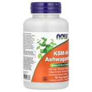 NOW Supplements، KSM-66 Ashwagandha®، دعم الإجهاد والنوم، 90 كبسولة نباتية