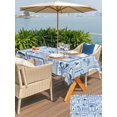 thumbnail image 5 of Outdoor Tablecloth with Umbrella Hole for Patio/Picnic/Party/Camping, Blue Tropical Plants Waterproof Table Cloth Rectangle Table Cover Washable, Summer Coastal Plaid Coconut Tree (60"x 120"), 5 of 8